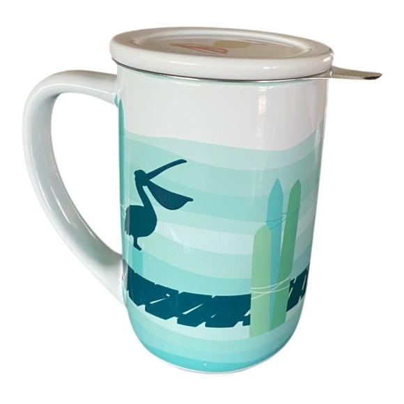 DAVIDsTEA, Nordic Mug, pelican, colour changing ceramic mug with strainer & lid - Picture 5 of 15